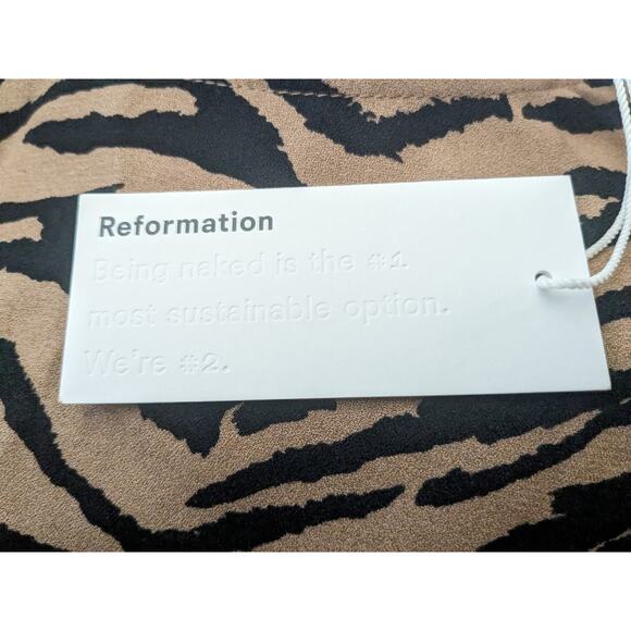 NWT Sz 6 Reformation MAURITA RAJAH Wrap Dress Animal Print - Picture 8 of 10